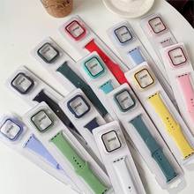 Watch Case+Strap for apple watch band 42mm 38mm 44mm 40mm  Silicone sport bracelet for iwatch series 6 5 4 3 SE accessories 2024 - buy cheap