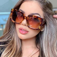 Fashion Vintage Square Sunglasses Women Luxury Brand Designer Sexy Lady Big Frame Oversized Sun Glasses Travel Shades UV400 2024 - buy cheap