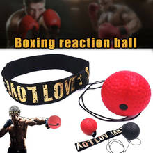 Pelota de boxeo con banda para la cabeza, caja de entrenamiento de reacción de velocidad para reflejos, ejercicio de combate muscular 2024 - compra barato