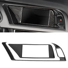 Cubierta de marco de Panel de navegador GPS para Interior de coche, embellecedor de fibra de carbono para Audi B8, A4, A5, S4, S5, Audi S5, 2008-2009, 2011-2012 2024 - compra barato