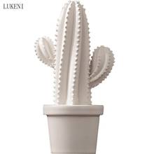 Nordic Modern Minimalist Ceramic Cactus Decoration Creative Living Room Model Room TV Cabinet Desktop Home Decoration 2024 - buy cheap