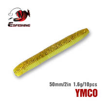 KESFISHING черви YMCO Stick10pcs 5 см 1,6 г рыболовные приманки мягкие силиконовые приманки мягкие блесны воблеры для троллинга морского песка карп 2024 - купить недорого