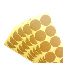 100 unids/lote de pegatinas de sellado de papel Kraft redondas en blanco Vintage para productos hechos a mano, pegatina de sellado de regalo redonda de 35mm, etiqueta de sello artesanal 2024 - compra barato