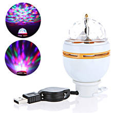 Portable USB Powered 5V 3W LED Stage Light Rotatable RGB Ball Lamp for DJ KTV Bar Party LED Stage Light Mini Disco Lights 2024 - buy cheap