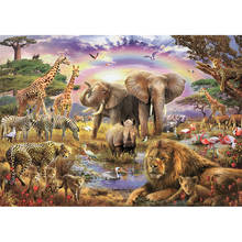 diamond painting full square/round diamond African savanna animal diamond embroidery handmade home decoration mosaic creative 2024 - buy cheap