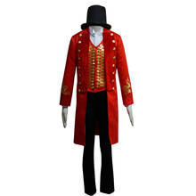 Hot Movie The Greatest Showman P.T. Barnum Cosplay Costume Outfit Adult Men Full Set Uniform Halloween Cosplay costume with hat 2024 - buy cheap