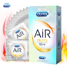 Durex AiR Condoms Warming Ultra Thin Natural Rubber Extra Lubrited Penis Cock Sleeve Sex Toys Intimate Erotic Products for Men 2024 - buy cheap