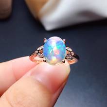 Female Party Jewelry New 100% Real Natural Opal Rings 925 Sterling Silver Fine Jewelry For Men or For Woman 2024 - buy cheap