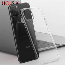 Прозрачный мягкий ТПУ чехол UOJSJK для iPhone 11 Pro Max 7 8 6 6s Plus 7Plus 8Plus X XS MAX XR 2024 - купить недорого