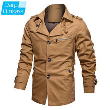 Darphinkasa jaqueta masculina de outono da moda, casual, casaco selvagem, cor sólida, corta-vento, tamanho grande 2024 - compre barato
