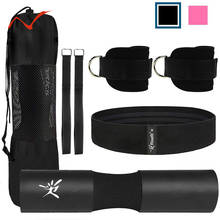 Barbell Squat Pad Set with Ankle Strap and Hip Band for Hip Thrusts Weight Lifting Neck Shoulder Protective Pad 2024 - buy cheap