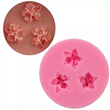 1 piece Three flower shape silicone cake mold DIY silicone fondant baking tools sugarcarft gumpaste mold 2024 - buy cheap