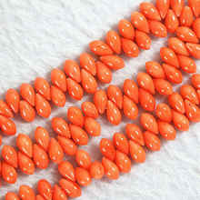 Natural Reddish orange coral 5x10mm horizontal hole rice Shape round loose beads diy jewelry 15" B659 2024 - buy cheap