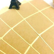 1000 unids/lote de papel Kraft cuadrado en blanco autoadhesivo, pegatinas de Papel Kraft para álbum de recortes, pegatinas de papelería de regalo hechas a mano, sello 2024 - compra barato