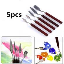 5Pcs/set Steel Spatula Kit Palette Gouache Supplies for Oil Painting Knife Fine Arts Painting Tool Set Flexible Blades 2024 - buy cheap