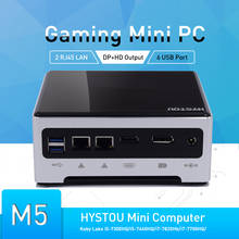 Hystou-Mini PC Core i7 7820HK i5 7440HQ Dual M.2 NVME SSD, Windows 10 Pro, HDMI DP, cliente, 64GB de RAM, ordenador de escritorio pequeño 2024 - compra barato