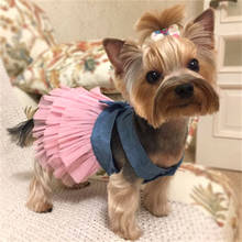 Yorkies Yorkshire Terrier Clothes Princess Dog Dress Cute Pet Dog Clothes Strap Skirt For uppy Chihuahua Small Dog Wedding Dress 2024 - buy cheap