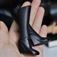 Масштаб 1/6, женская кожаная обувь, модель FS-15, сапоги на высоком каблуке для 12 дюймов, Женская экшн-фигурка 2024 - купить недорого