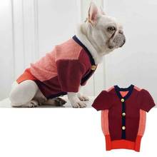 Ropa de bulldog Francés, cárdigan de punto a la moda de invierno, suéter británico para mascotas, suéter para perros y gatos, ropa para mascotas 2024 - compra barato