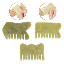 Natural Jade Stone Comb Guasha Gua Sha Board Comb Shape Massage Hand Massager Relaxation Comb Health Care 2024 - buy cheap