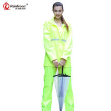 Rainfreem Double-layer Impermeable Raincoat Women/Men Rain Coat Suits Outdoor Women Motorcycle Rain Gear Rainwear Poncho 2024 - buy cheap
