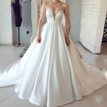 ANGELSBRIDEP Sweetheart Ball Gown Wedding Dresses Vestido De Noiva Simple Design Formal Bride Dress Plus Size 2024 - buy cheap