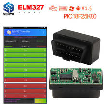 10PCS ELM 327 V1.5 OBD2 Bluetooth Scanner PIC18F25K80 elm327 v1.5  OBD 2 OBD2 Car Diagnostic Auto Tool For Android Code Reader 2024 - buy cheap