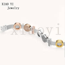 Xiaoyi pulseira com fecho circular de zircônia s925, bracelete da moda com alta qualidade e frete grátis, feminino bonito e suave, 2020 2024 - compre barato