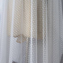 Wide 140CM High Quality Khaki White Mesh Gauze Point Stretch Fabric Cloth Manual DIY Clothing Accessories Veil Decoration 2024 - buy cheap