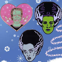 Herman Munster Frankenstein Bride Enamel Pin Horror art Badge cute vampire brooch jewelry 2024 - buy cheap