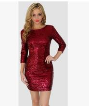 2021 New Autumn Sequin Dress Pencil Slim Dress Sexy Short Dress Slim Fit Backless Bodycon Party Nightclub Mini Vintage Dress 2024 - buy cheap