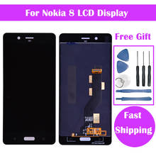 100% testado para nokia 8 n8 display lcd com tela de toque digitador assembléia para nokia8 ta-1004 ta-1012 ta-1052 com ferramentas gratuitas 2024 - compre barato