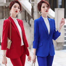 Work Pant Suits Women Suit Business Lady Office Uniforms Female 2 Piece Set Trousers Blazer Spring Autumn 2021 Clothes 4XL XXL 2024 - buy cheap