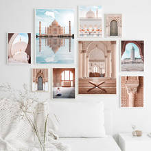 Taj Mahal Sheikh Zayed Mosque Islamic Moroccan Canvas Painting Nordic Posters And Prints Wall Art Pictures For Living Room Decor 2024 - buy cheap