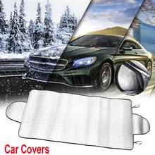 Car Winter Summer Dual Use Sunshade Cover Snow Ice Shield Windproof Cover For Car Front Windshield Windscreen Cover 2024 - buy cheap