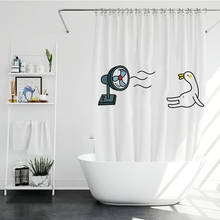 Высокое качество 3D печатная ткань занавески для душа японский мультфильм для ванной экран водонепроницаемые продукты Ванная комната декор с 12 крючками 2024 - купить недорого