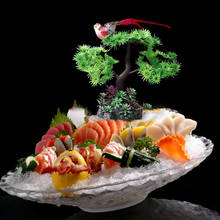 Plato occidental de comida, decoración de flores, plantas, sushi, creativo platos para sashimi, restaurante, hotel, bandeja, decoración japonesa de flores 2024 - compra barato
