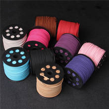 100m/lot 2x1mm Flat Faux Suede Braided Cord Korean Velvet Leather Handmade Thread String Rope For DIY Jewelry Making Supplies 2024 - buy cheap