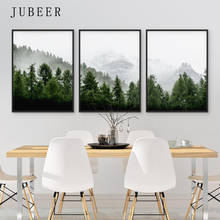 Póster de paisaje de estilo escandinavo e impresión, pinturas de pared modernas, bosque para decoración de sala de estar, imágenes, decoración Nórdica 2024 - compra barato