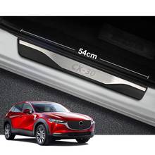 Car Door Sill Cover Trims For Mazda 2019 2020 CX-30 Cx30 Cx 30 Auto Scuff Plate Pedal Protector Styling Accessories Sticker 4pcs 2024 - buy cheap