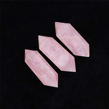 Натуральный розовый кварц Роза обелиск двойная точка кристалл лечебная палочка для украшения дома 2024 - купить недорого