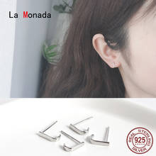 Женские серьги-гвоздики La Monada в Корейском стиле, изящные серьги из серебра 925 пробы в минималистическом стиле с крючком, 925 пробы 2024 - купить недорого