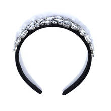 Luxury Clear Crystal Headband Women New Statement ZA Hairbands Hair Jewery  Elegant Faux Pearl Hair Hoop Headwear For Women 2024 - buy cheap