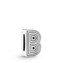 Genuine 925 Sterling Silver Bead Charm Reflexions 26 Letter Clip Stopper Lock Beads Fit Women Pandora Bracelet Diy Jewelry 2024 - buy cheap