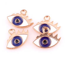 10pcs Blue Eye 15*11mm Alloy Enamel Charm Jewelry Making Drop Oil Pendant DIY Earring Bracelet Necklace Fashion Accessory 2024 - buy cheap