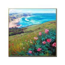 The Sea And The Flowers In The Mountains Abstract Oil Painting Wall Art Home Decor Picture Modern Painting On Canvas No Framed 2024 - buy cheap