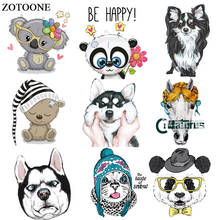 ZOTOONE-Parche de animales para transferencia de ropa, apliques adhesivos para camisetas DIY, para perro, gato, oso, hierro 2024 - compra barato