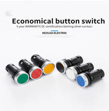 Interruptor de botón plano de reinicio automático, dispositivo de control de fuente de alimentación de arranque pequeño, 6 colores, 22mm, LA39J-11B, 1 ud. 2024 - compra barato