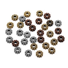 100pcs/lot Metal Tibetan Gold Color Tone Daisy Flower Spacer Beads Wheel  Loose Bead for Jewelry Making Needlework Accessories 2024 - buy cheap