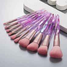 Kosmetyki Pink Makeup Brushes Set Foundation Powder Eyeshadow Eyebrow Crystal Brush Kit Bag Cosmetic Beauty Tools 2024 - buy cheap